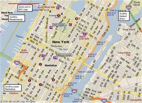 New York map midtown - ToursMaps.com