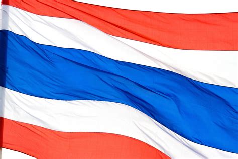 The flag of Thailand with 3 colors red, white, blue 8369114 Stock Photo ...