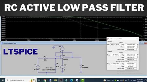 Rc Active Low Pass Filter Using Ltspice Op Filter Using Ltspice Active ...