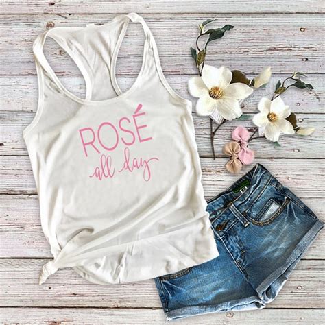 Rose All Day Shirt Rose All Day Tank Rose Shirt Wine Tank