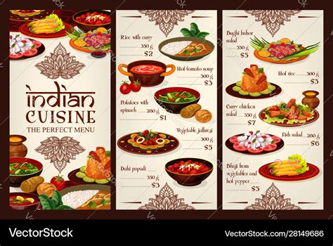 Indian Restaurant Food Menu