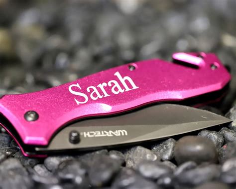 Personalized Bridesmaid Gift Pink Pocket Knife for Women | Etsy in 2020 ...