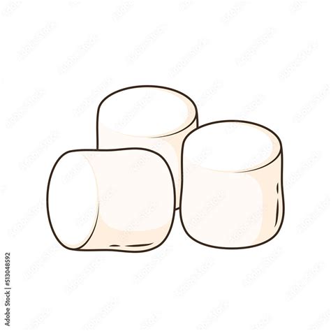 Marshmallow cartoon vector. Marshmallow logo design. Marshmallow icon ...