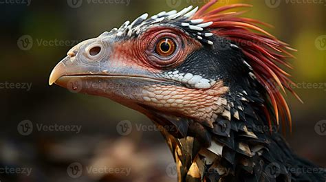 Close-up photo of a Spinosaurus looking in their habitat. Generative AI ...