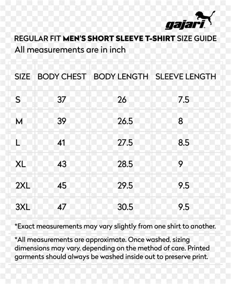 Indian Shirt Size Chart Men, HD Png Download - vhv