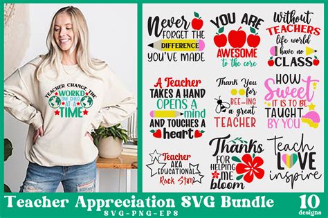 Teacher Appreciation SVG Bundle Graphic by Graphic Home · Creative Fabrica