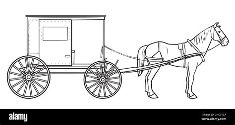 Horse Carriage Drawing