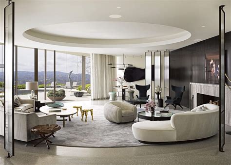 10 Most Beautiful And Trendy Living Rooms With Round Sofas | Hommés Studio