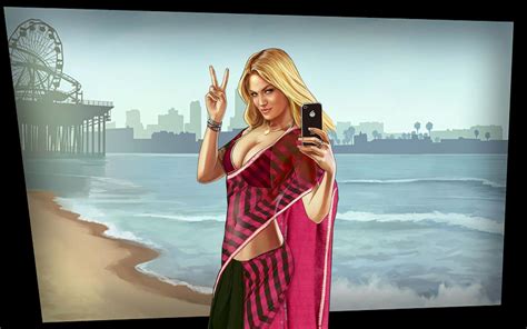 Hot Loading Screen Girl (In Indian Pink Saree) - GTA5-Mods.com