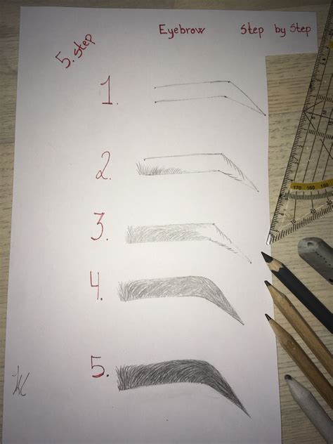 How To Draw Eyebrows With Pencil Step By Step ~ Make Eyebrows Draw Step Choose Board Eyebrow ...