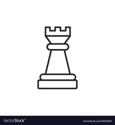 Chess rook icon Royalty Free Vector Image - VectorStock