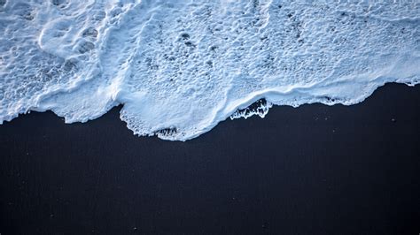 Sea Foam Black Sand 4k Wallpaper,HD Nature Wallpapers,4k Wallpapers ...