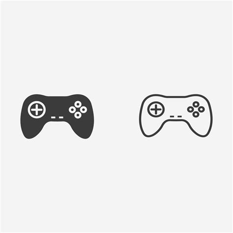 Video game controller joystick icon vector symbol sign set 15805771 Vector Art at Vecteezy