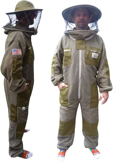 Ultra Ventilated Green Beekeeping Suit with Three Layers - Professional Grade, Size 2XL in Nepal ...