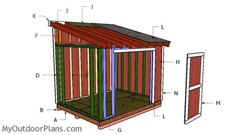 8x10 Lean to Shed Plans | MyOutdoorPlans | Free Woodworking Plans and ...