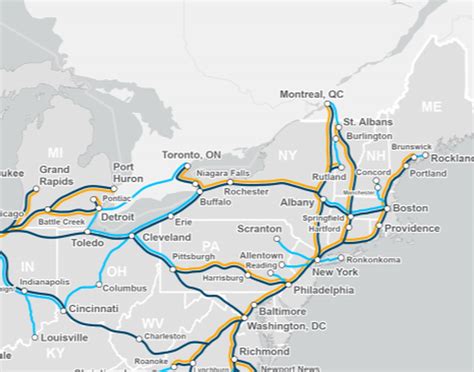 Amtrak Northeast Route Map