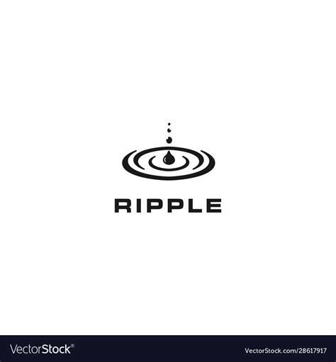 Water ripple logo design template Royalty Free Vector Image