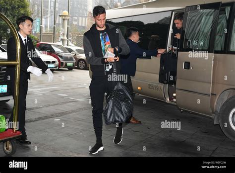 Rodrigo Bentancur of Uruguay national football team arrives at a hotel ...