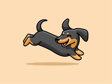 Happy Dachshund by Alfrey Davilla | vaneltia on Dribbble