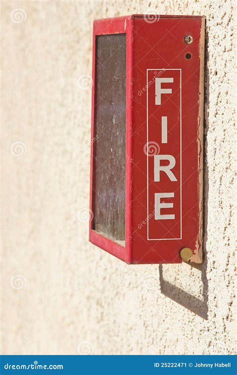 Red Fire Alarm Box stock image. Image of selective, prevent - 25222471