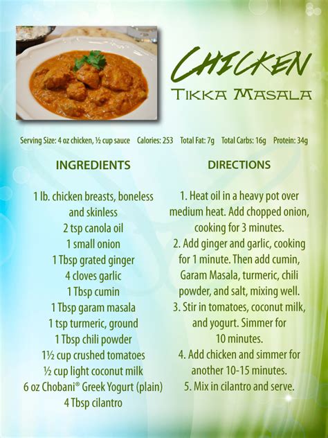 Chicken Tikka Masala Recipe - Contemporary Health Center