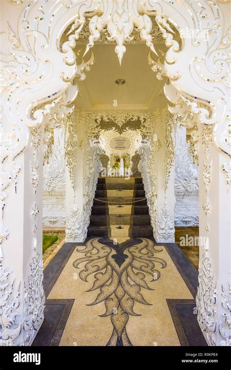 Interior of the Wat Rong Khun temple in Chiang Rai, Thailand in Asia Stock Photo - Alamy