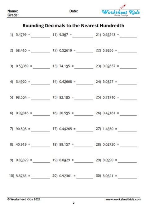 grade 4 place value rounding worksheets free printable k5 learning ...