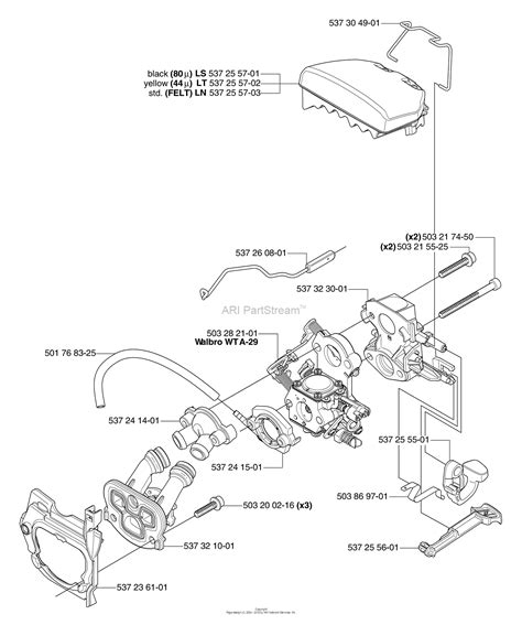 Husqvarna 455 Rancher (2004-10) Parts Diagram for Air Filter / Carburetor