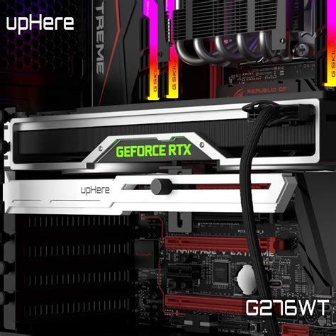 5☆大好評 upHere 汎用ビデオカードホルダー GPUブレースサポート グラフィックカードを固定する GPUを支える SATA電源 自動切換レインボーLED fujimembers ...