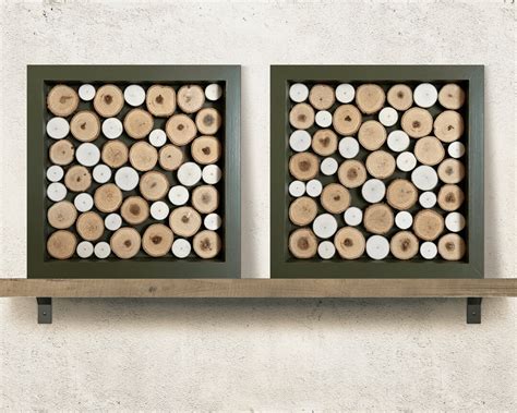 Natural Wood Wall Art Set Nature Inspired Wall Decor Wood - Etsy