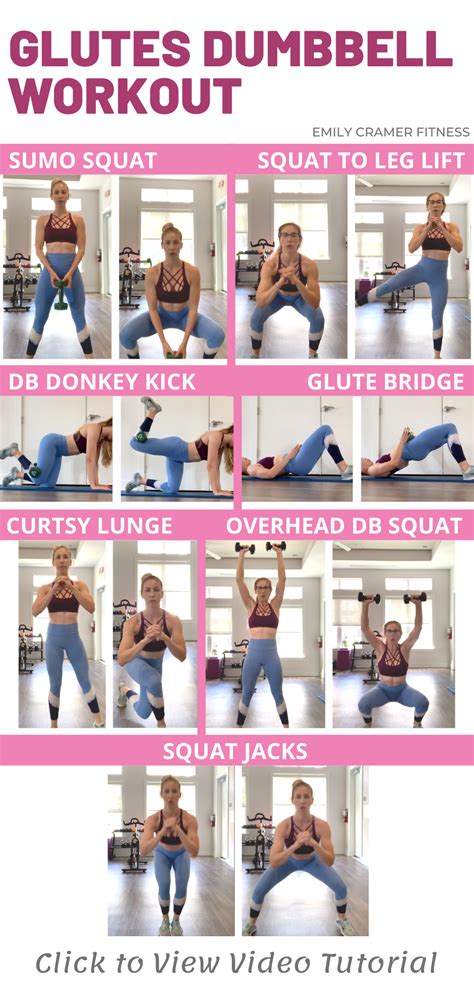 Glutes Dumbbell Workout | Dumbbell workout, Dumbell workout, Leg and glute workout