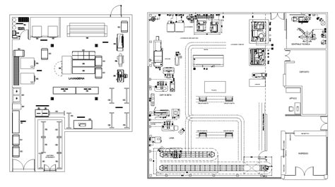 【Architecture CAD Projects】Laundry CAD plan CAD Blocks