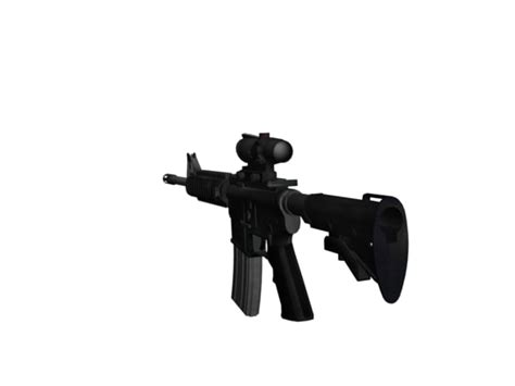 m4a1 assault acog scope 3d model