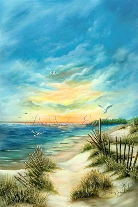 Limited Edition Print Beach Art Coastal Art Seagulls | Etsy Beach Scene ...