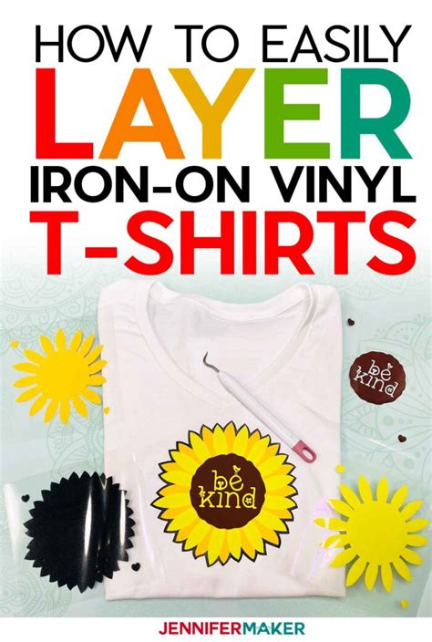 How to Layer Iron-On Vinyl Shirts - Beginner Friendly! - Jennifer Maker