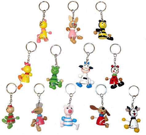 60 Assorted Wooden Animal Keychains – Charnwood Fundraising