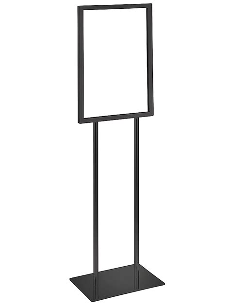 Floor Standing Sign Holder - Single Tier, 14 x 22", Black H-5712BL - Uline