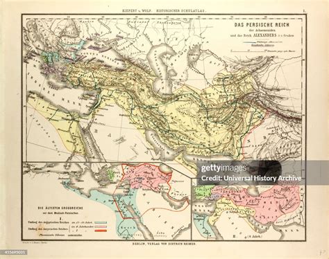 Map Of The Persian Empire And The Empire Of Alexander The Great. News ...