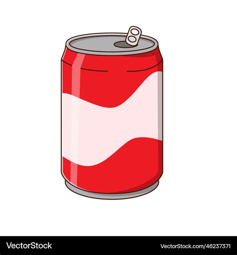 Soda can in cartoon style Royalty Free Vector Image