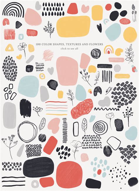 Abstract Shapes Print Graphics Vol.1 | Graphic Objects ~ Creative Market