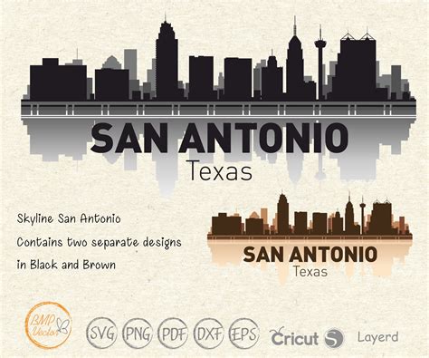 San Antonio Svg San Antonio Skyline Svg Texas Svg City - Etsy