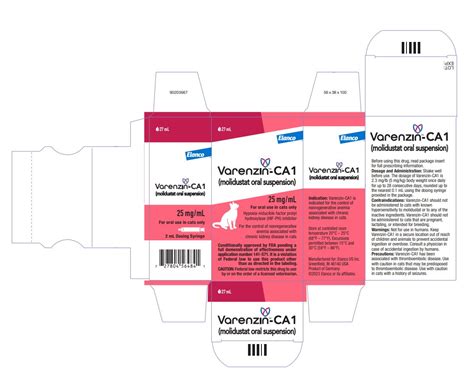 Varenzin-CA1 - Elanco US Inc.: Veterinary Package Insert