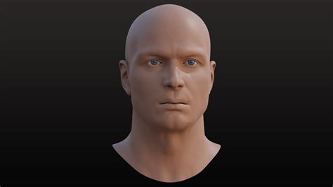 Male Head 02 - 3D Model by Davlet