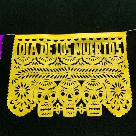 Hand Cut Paper Day of the Dead Papel Picado Banners - MexicanSugarSkull