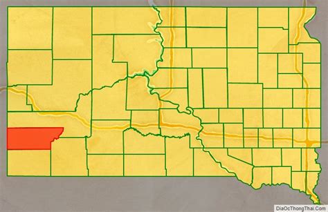 Map of Custer County, South Dakota