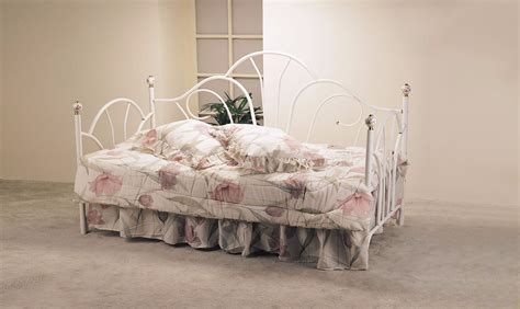 Traditional Elegant Style Metal Twin Daybed With Porcelain Knob, White ...