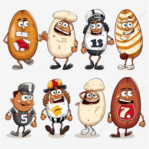 Potato Cartoon Characters With Various Professions Rugby Player, Potato, Cartoon, Character PNG ...