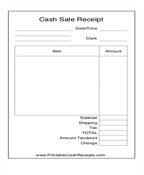 FREE 36+ Printable Receipt Forms in PDF | MS Word