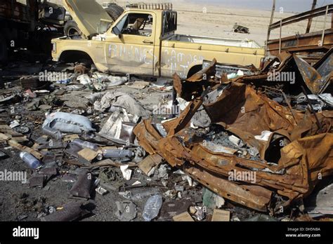 The aftermath of the 1991 Gulf War in Kuwait : the death highway, Mutla ...