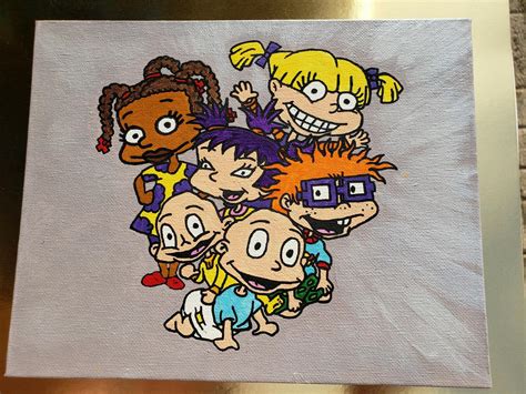 Nickelodeon Rugrats Retro 90's Cartoon 8x10 Flat canvas painting ...